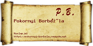 Pokornyi Borbála névjegykártya
